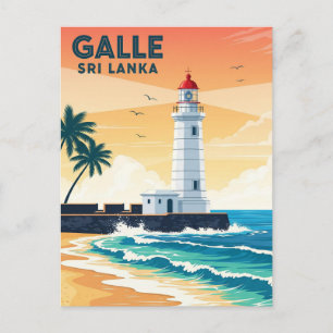 Fyr i Galle Sri Lanka Resa Vykort