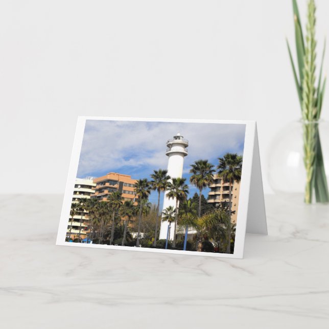 Fyr i Marbella, Spanien Helgkort (Framsida)