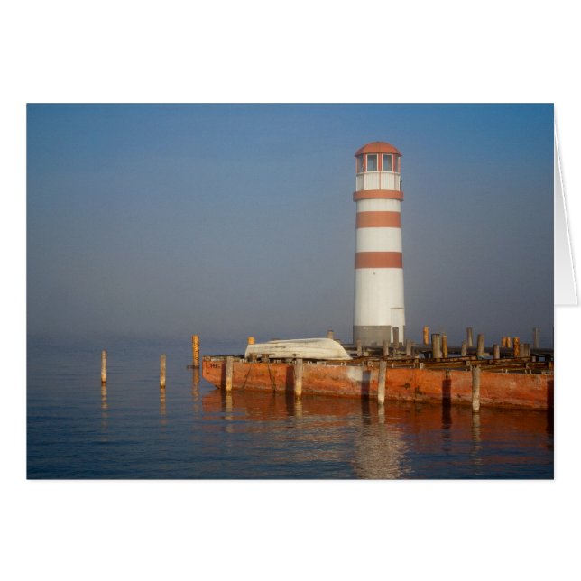 fyr i Podersdorf Hälsningskort (Framsidan Horizontal)