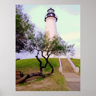 fyr i port Isabel, Tx. Poster