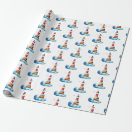 fyr med våg presentpapper