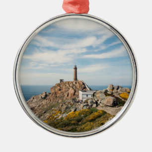 Fyr & museum Cabo Vilan Galicia Spanien Julgransprydnad Metall