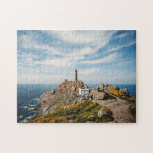 Fyr & museum Cabo Vilan Galicia Spanien Pussel