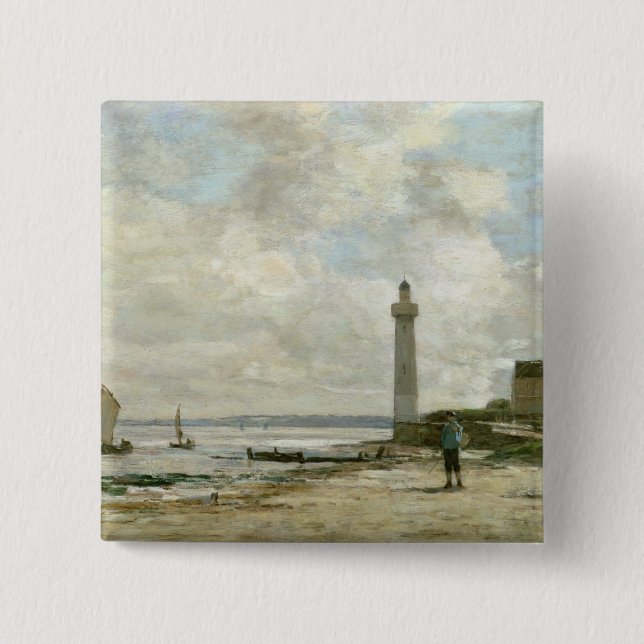 Fyr på Honfleur, 1864-66 (olja på panel) Knapp (Framsida)