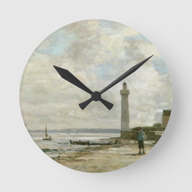 Fyr på Honfleur, 1864-66 (olja på panel) Rund Klocka (Framsida)