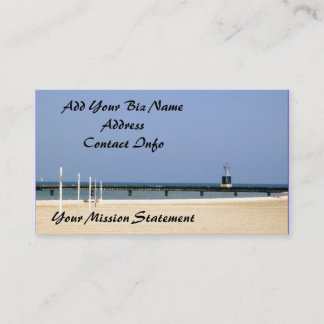 Fyr på Lake Michigans stränder Visitkort