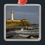 fyr på Pigeon Point State Beach i San 2 Julgransprydnad Metall<br><div class="desc">COPYRIGHT Chuck Haney / DanitaDelimont.com| US05 CHA0151.jpg| fyr på Pigeon Point State Beach i San Mateo county,  Kalifornien,  Förenta staterna</div>