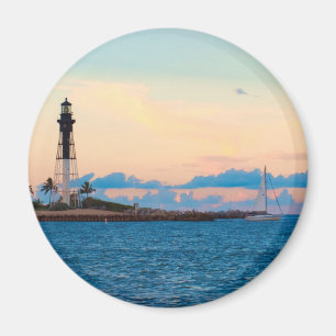Fyr på solnedgången magnet