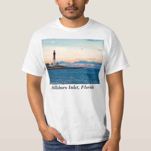 Fyr på solnedgången t shirt (Framsida)