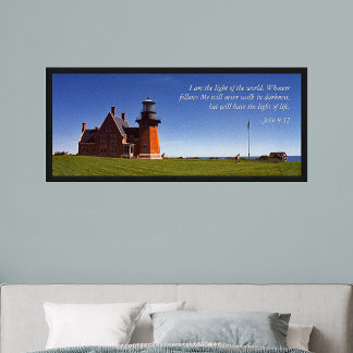 Fyr på sydöstra Block Island (med text) Poster