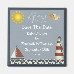 Fyr- & segelbåtspara daterababy shower magnet