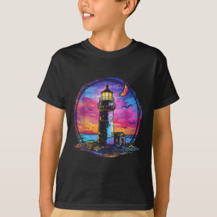 Fyr Segling Hav Strand Båttur Kust Hus T Shirt