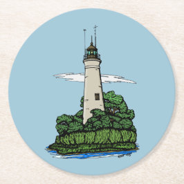 fyr underlägg papper rund