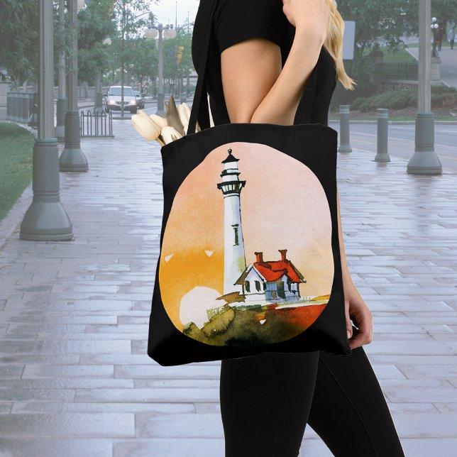 fyr Vignette Tote Bag Tygkasse (Skapare uppladdad)