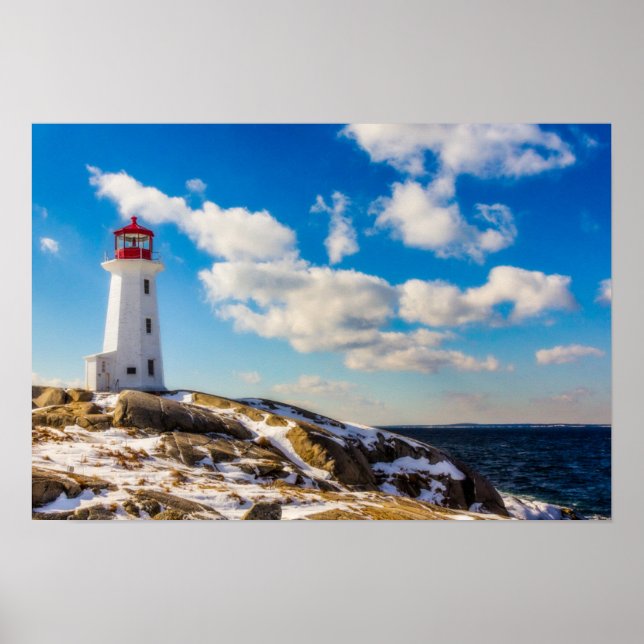 fyr | Vinter in Peggy's Cove, Nova Scotia Poster (Framsidan)