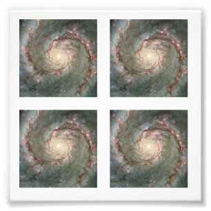 Fyra 2-tums Whirlpool Galaxy Photo Fototryck