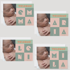 Fyra 4 brev namn flicka tack kort