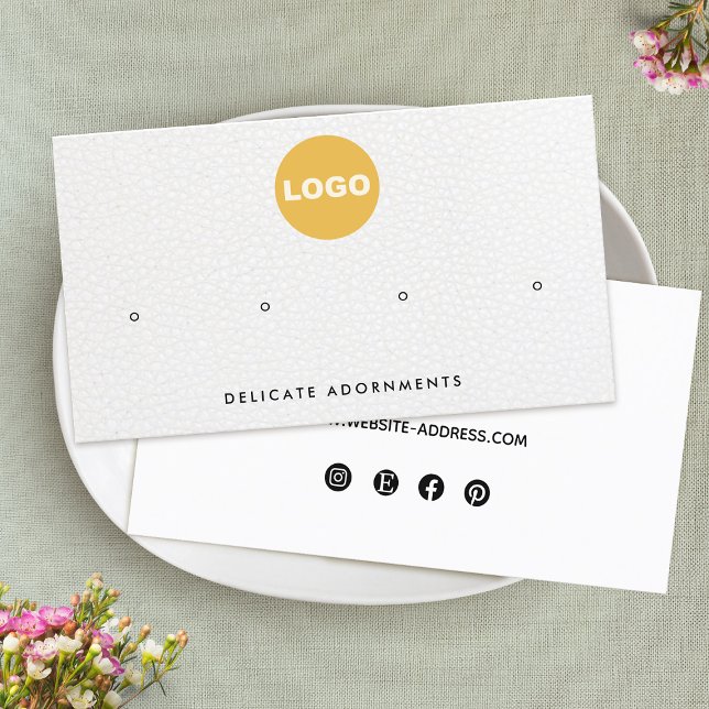 Fyra 4 Hål stud, lägg till Logotyp arring Holder Visitkort (Skapare uppladdad)