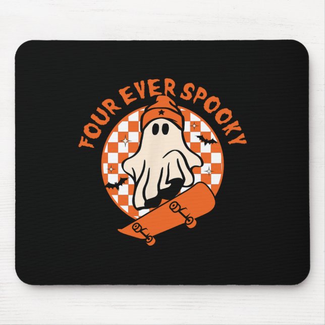 Fyra 4e födelsedagen Halloween Skateboard Musmatta (Framsidan)