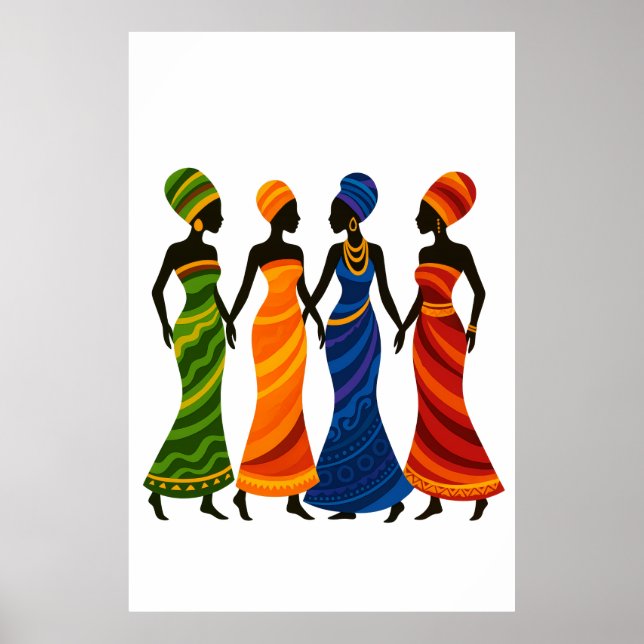 Fyra afrikanska kvinnor poster (Framsidan)