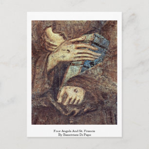 Fyra Änglar och St. Francis av Bencivieni di Pepo Vykort