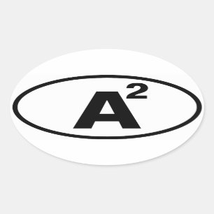 FYRA Ann Arbor, "kvadrerat A" Ovalt Klistermärke