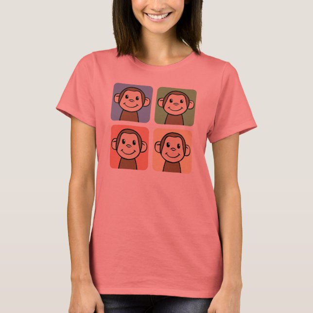 Fyra apor tee shirt (Framsida)