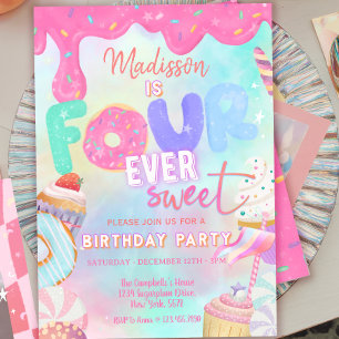 fyra är så söta inbjudningar
