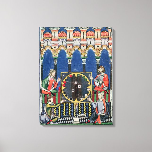Fyra arabiska backgammon-spelare canvastryck (Framsida)
