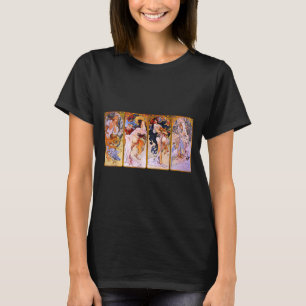Fyra årstider av Mucha Art Nouveau T Shirt