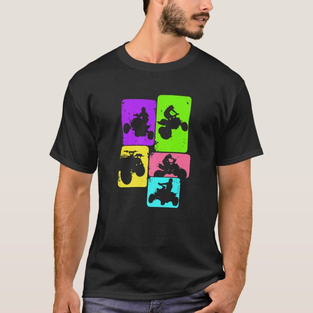 Fyra ATV-Biker med fyrhjuling, fyrhjuling, Manar B T Shirt (Framsida)