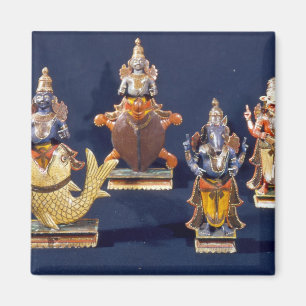 Fyra av incarnationsna av Vishnu Magnet
