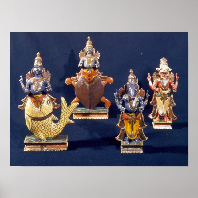 Fyra av inkorgarna till Vishnu Poster (Framsidan)