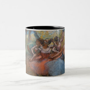 Fyra ballerinor på scenen (av Edgar Degas) Två-Tonad Mugg
