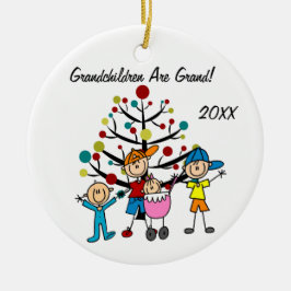 Fyra barn skräddarsy helgdagprydnad julgransprydnad keramik