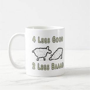 Fyra Ben Bra Funny Sheep Pun Kaffemugg