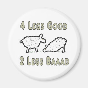 Fyra Ben Bra Funny Sheep Pun Magnet