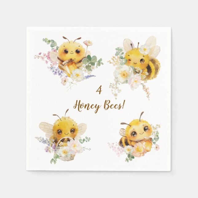 Fyra bin Napkins Pappersservett (Framsidan)