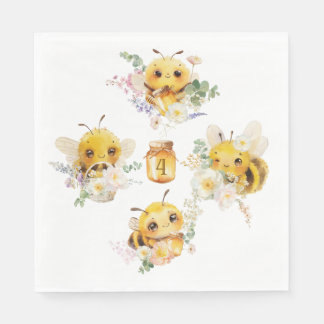 Fyra bin Napkins Pappersservett