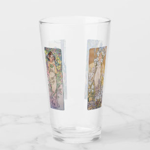 Fyra blommor, Alphonse Mucha Glaskopp