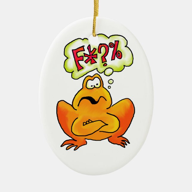 Fyra-brev grodaprydnad julgransprydnad keramik (Framsidan)