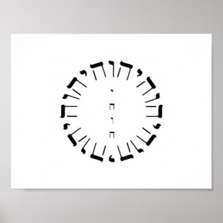 Fyra brev Namn, Gud YHVH Poster