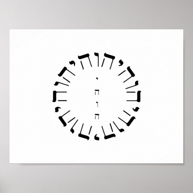 Fyra brev Namn, Gud YHVH Poster (Framsidan)