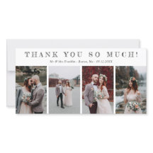 Fyra Bröllop-foton Sketchteckensnitt Tack