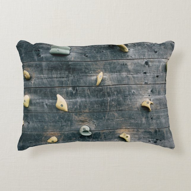 Fyra bruna träväggar prydnadskudde (Framsidan)