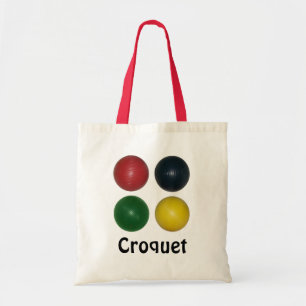 Fyra Croquet Bollar Tygkasse