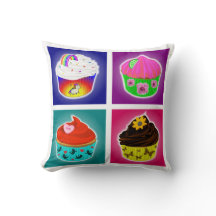 Fyra Cupcakes Kastkudde