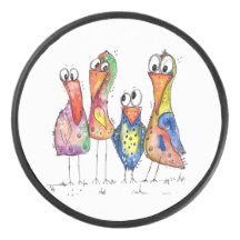 Fyra Cute Colorful Whimsiic Birds