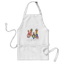 Fyra Cute Colorful Whimsiic Birds