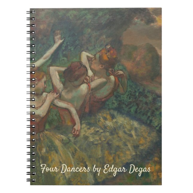Fyra dansare av Edgar Degas, Ballet Fine Art Anteckningsbok (Framsidan)